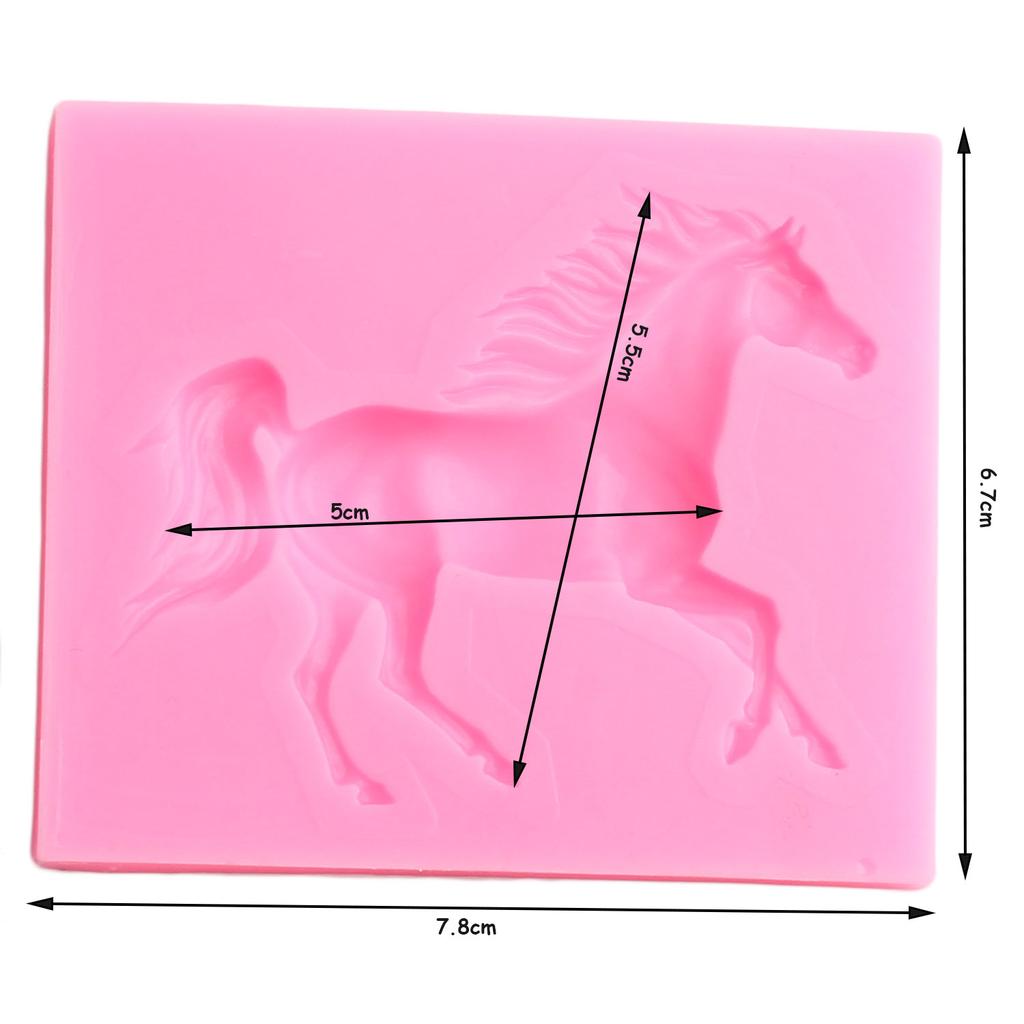 3D Horse Silicone Mould Fondant Moulds Cupcake Topper Cake Decorating Tools Candy Clay Chocolate Gum Paste Moulds