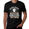 Geology Rock Always Wins Funny Geologist T-Shirt Quick Drying Customs Vintage T Shirt Men