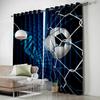 Футбольные мячи Футбольный дизайн Синие шторы Обработка окон Шторы на окнах для гостиной Спальня Детская комната Домашний декор