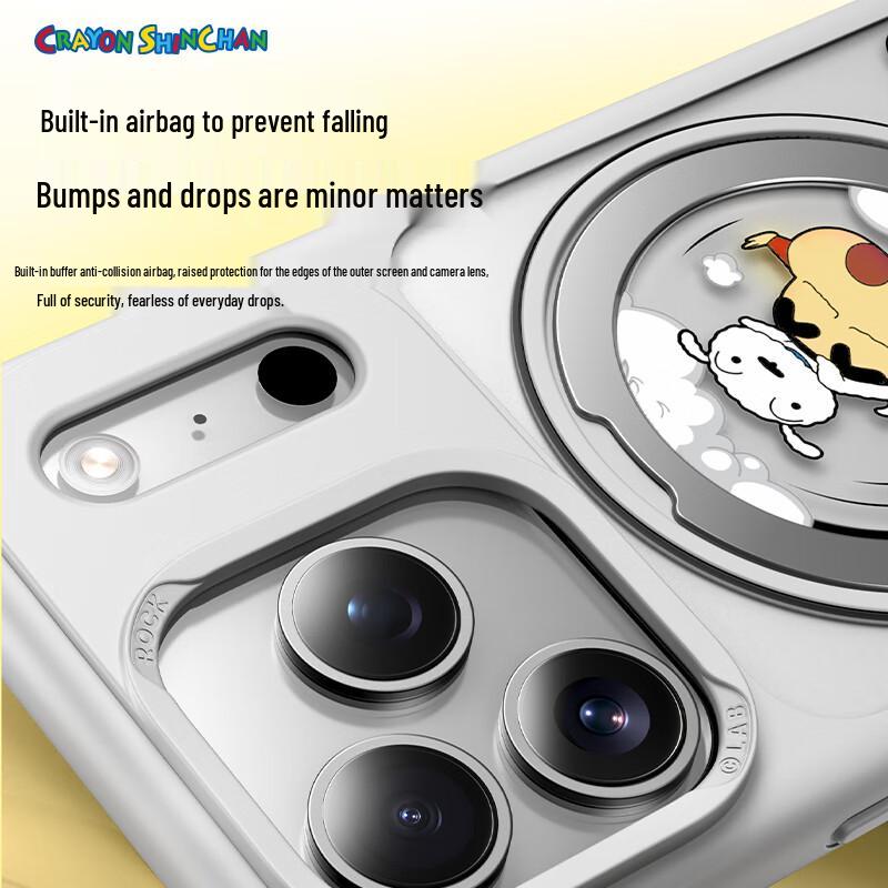 ROCK Crayon Shin-chan & Canned Pig LULU Magnetic Kickstand iPhone Case