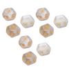 9PCS Polyhedral Dice Set Waterproof Plastic Lightweight Portable Table Gaming Dices for Travel Picnic White