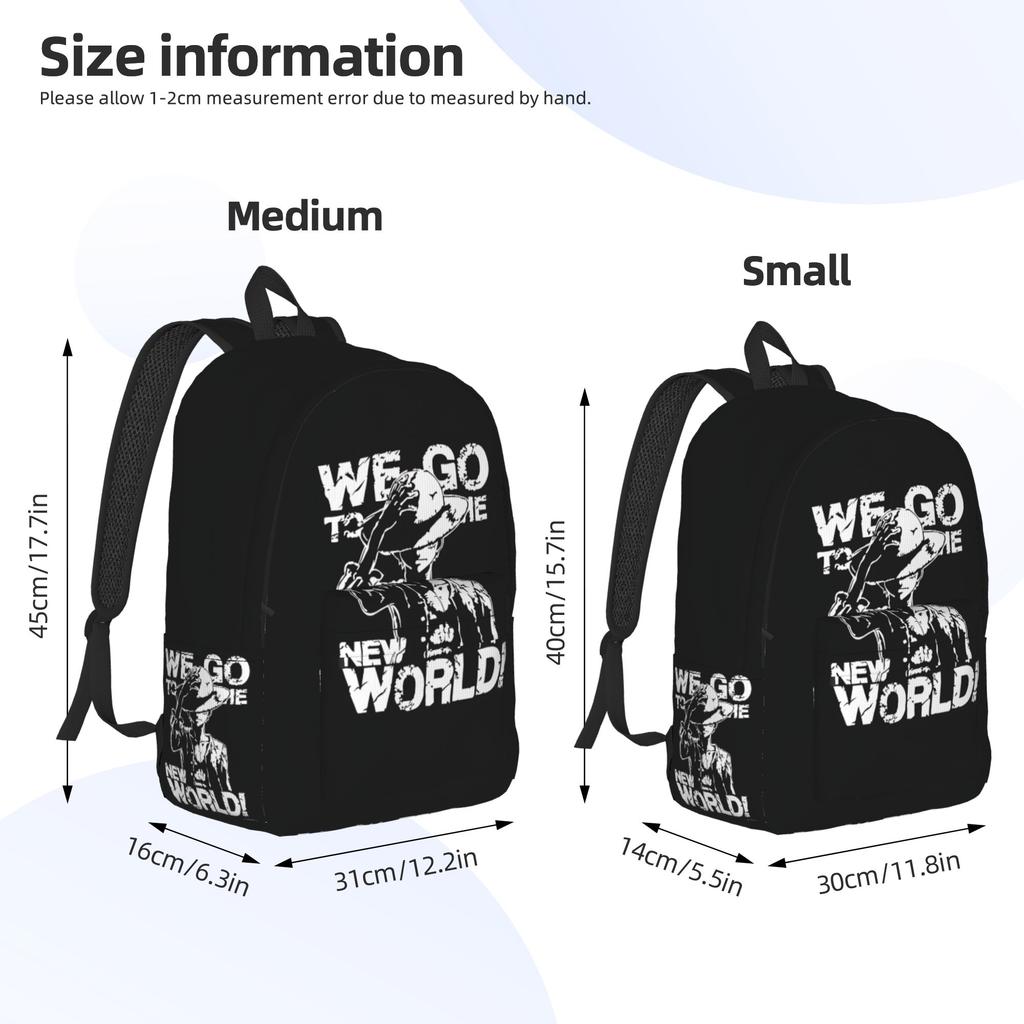 Модный однотонный аниме рюкзак Луффи Mochilas Универсальный Для работы Застежка-молния Rucksack