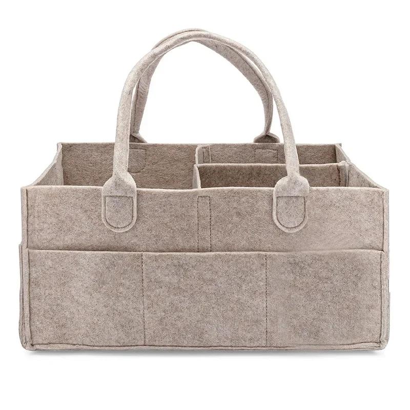 Детская фетровая сумка для хранения подгузников, детские разные игрушки, подгузники, фетровая сумка для подгузников большой вместимости