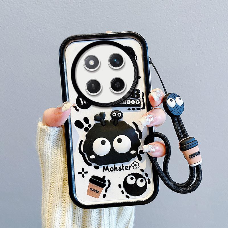 KEYSION Противоударный чехол для Honor X9c 5G с ремешком, мягкий силиконовый милый 3D-чехол для телефона с мультяшной куклой для Huawei Magic 7 Lite 5G