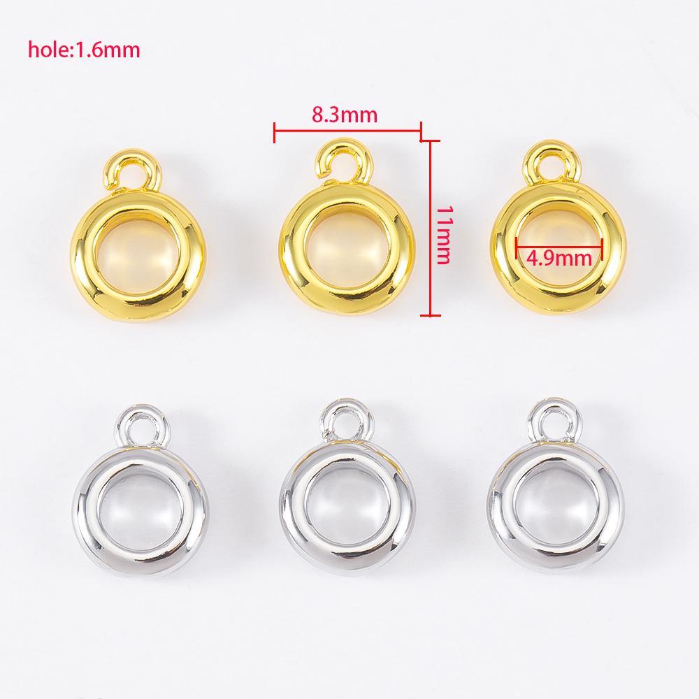 5pcs 10pcs PVD Never Fade Stainless Steel Necklace Pendants Clasps Connectors 6mm 8mm Pinch Clip Bail Charm Beads Jewelry Making