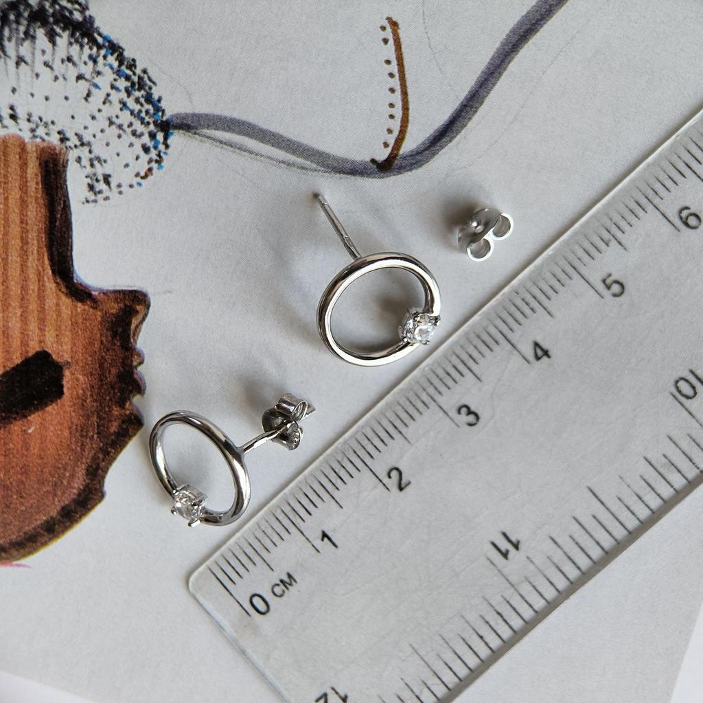 Silver Earrings with Cubic Zirkonia (2187431)