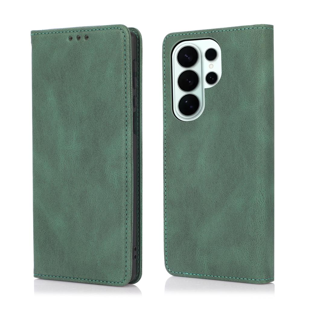 Leather Flip Wallet Case For Samsung Galaxy S25 Edge S26 Ultra S24 FE S23 Plus S22 S25U Kickstand Cash Cards Slots Phone Cover