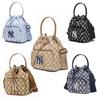 MLB Korea Women's College Style NY Embroidered Monogram Shoulder Bag