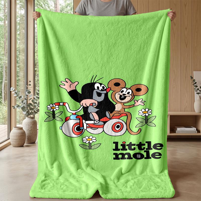 Soft Flannel Blanket Lightweight Cozy Bedroom Living Room CoverPumuckl
