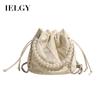 Texture Pearl Chain Bucket Bag, Versatile Mini Shoulder Fashion Foreign Style Messenger Mobile Phone Bag