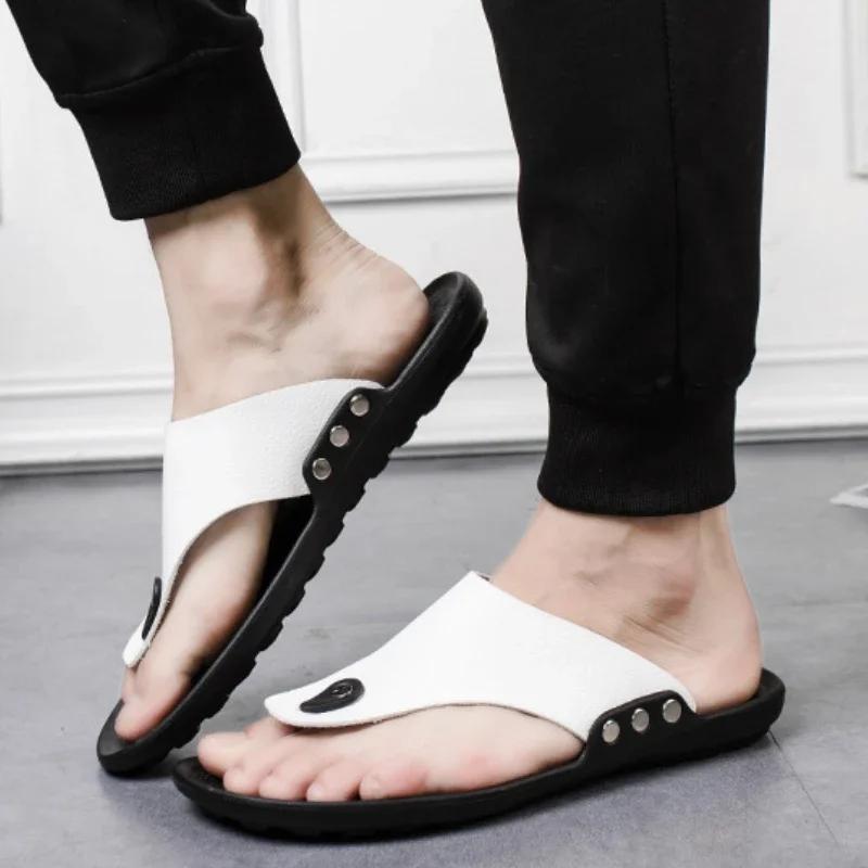 Fashion Summer Men's Flip-flops Men Outdoor Casual Breathable Beach Slippers Trend Non-slip Flat EVA Clip Toe Sandalias Male Shoes