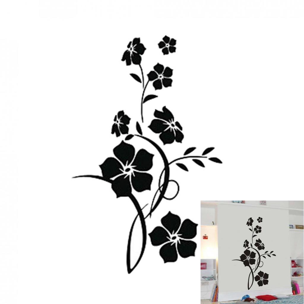 H&K Store Свежий цветок Наклейка на стену Гостиная Спальня Обои Фреска Наклейки Обустройство дома