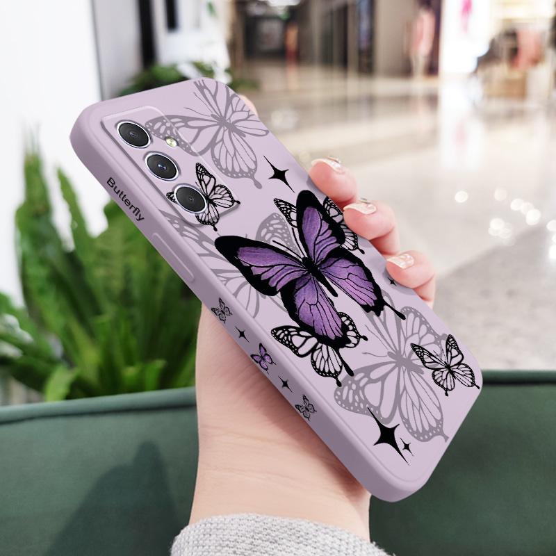 Flying Butterfly  Phone Case For Samsung Galaxy A37 A57 Liquid Silicone Cover