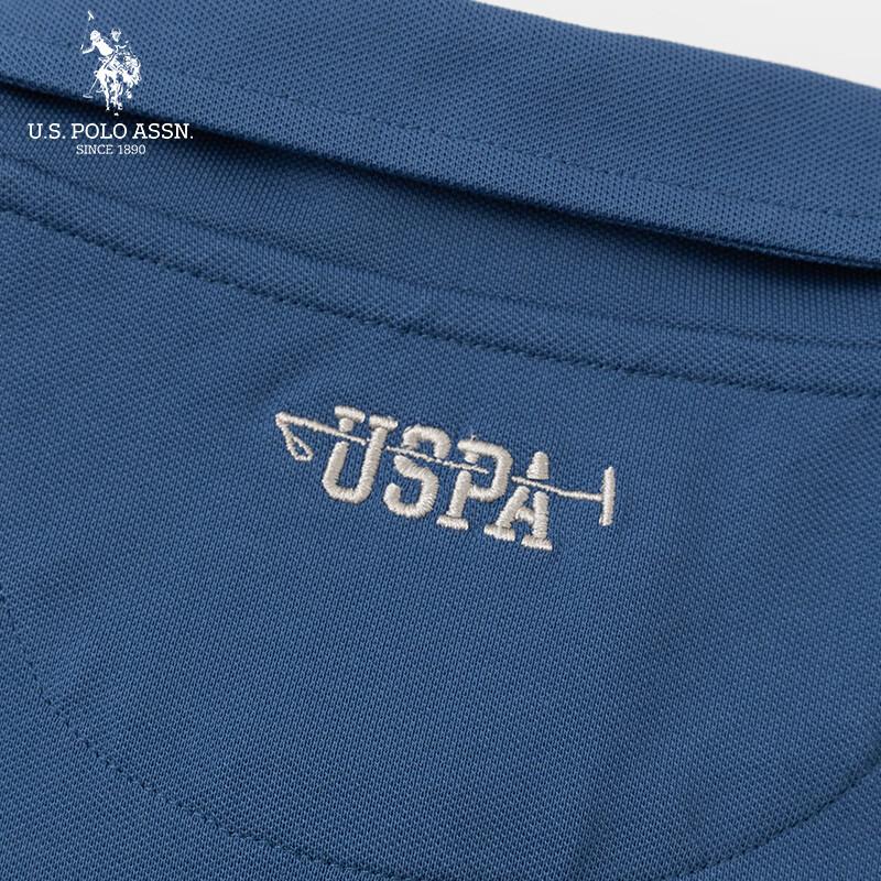 U.S. Polo Assn. Мужская рубашка-поло с длинным рукавом в стиле business casual