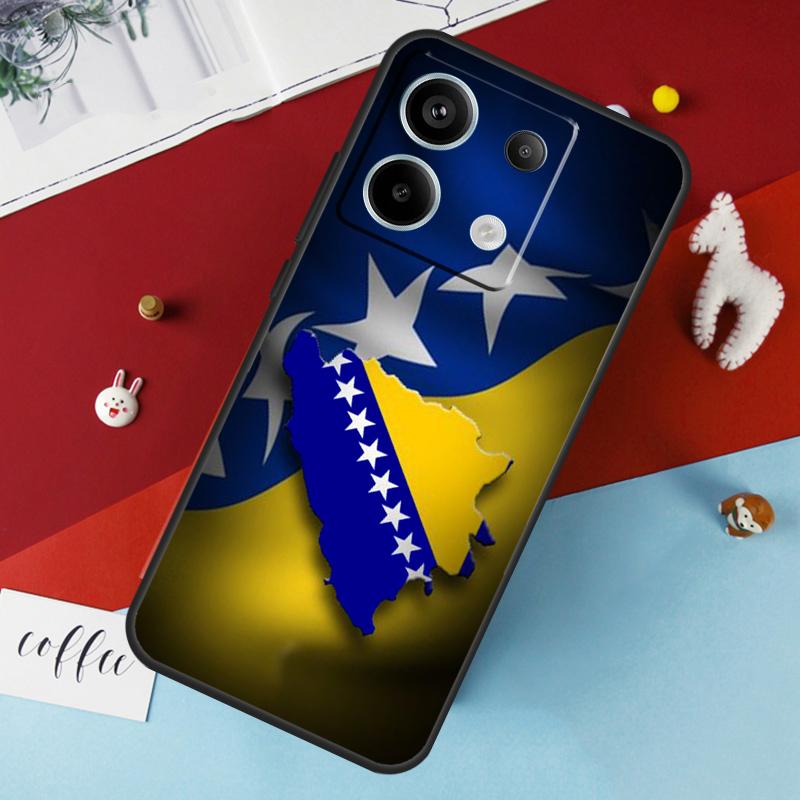 Чехол с флагом Боснии для Xiaomi Redmi Note 14 Pro 13 12 11 10 15 Pro Plus Redmi 14C 15C 10C 12C 13C 15