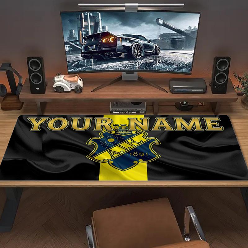 Custom Name aik Mouse Pad Large Gaming Table Cushion Non-slip Laptop Tablet Big Mousepad XXL Mat Mini PC Playmat With Lock edge_XIA