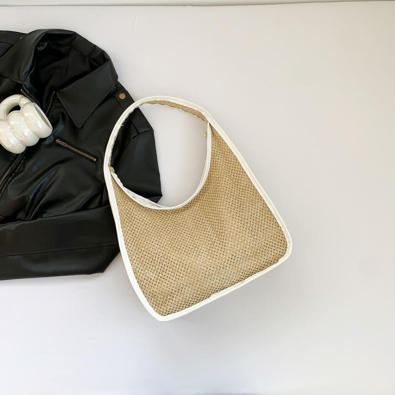 Трендовая повседневная сумка-тоут для женщин Коллекция Весна 2024 в черном, белом, хаки