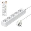 5-socket extension cord, 3 , with grounding, white
