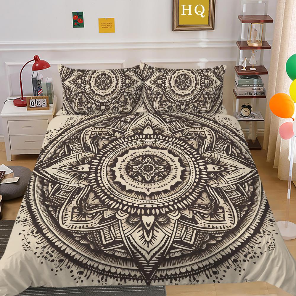 Bedding Set Cover Woman Man Duvet Cover Sets King Queen Size Mandala Bed Clothes Microfiber Home Textiles