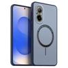 Матовый Полупрозрачный Магнитный Чехол для телефона realme C67 Мягкий ТПУ Чехол