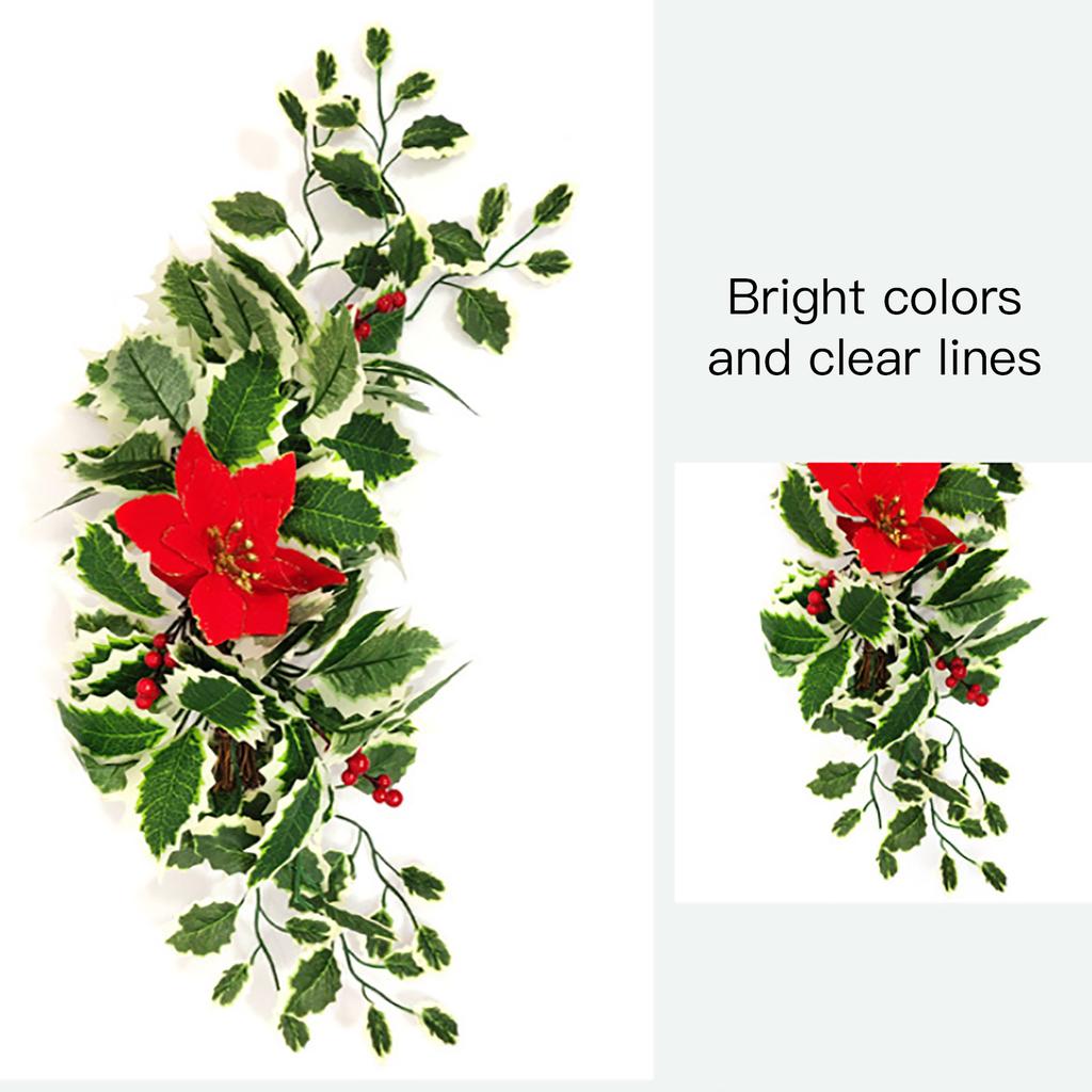 Рождественское украшение над дверью 45 см шелковая ткань искусственный рождественский венок декор для двери