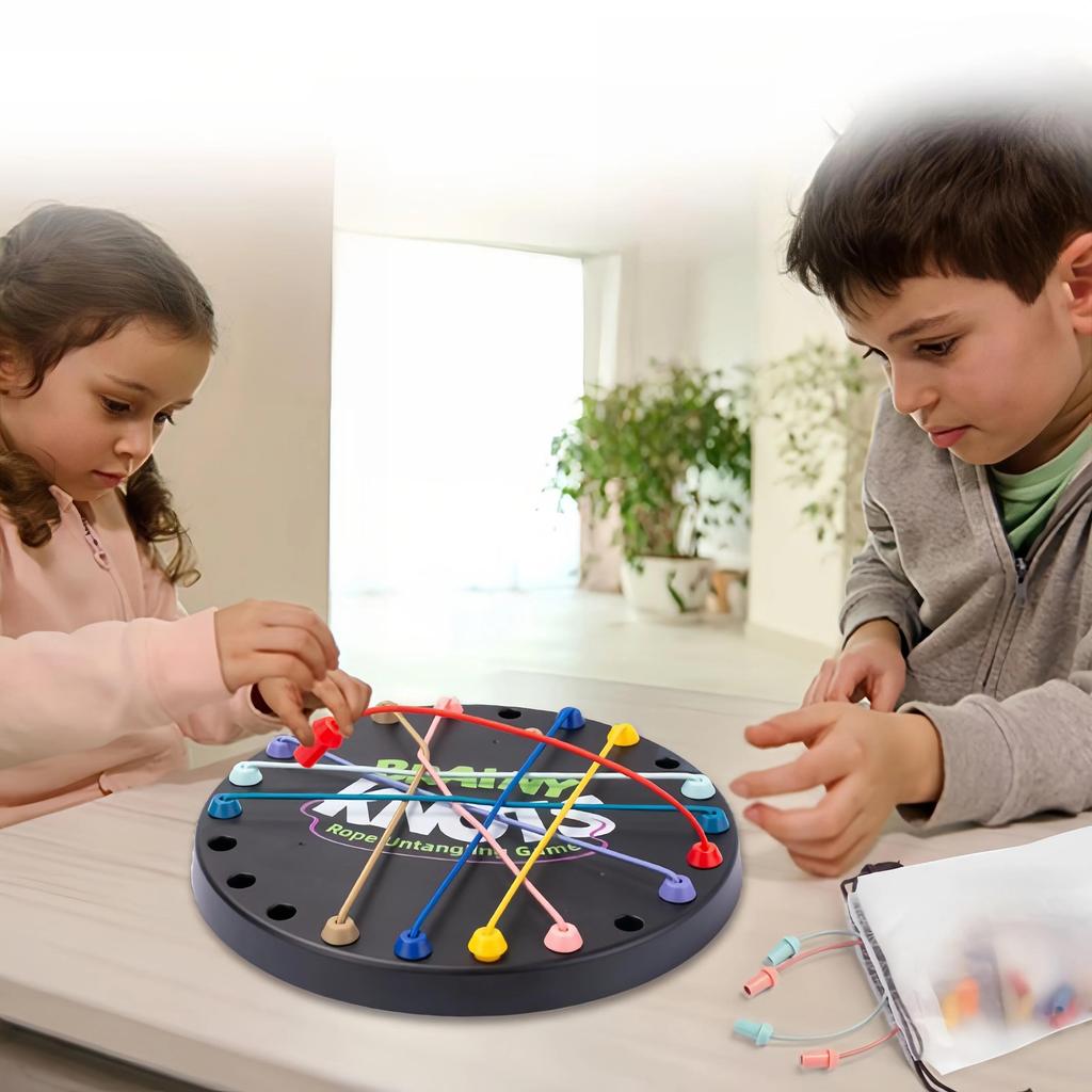 Игра-головоломка «Распутай узел» для детей – Логическая игрушка-головоломка для развития концентрации и взаимодействия родителей и детей, настольная игрушка-вызов