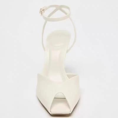 Модные Уютные Мягкие Кожаные Брендовые Босоножки на Высоком Каблуке Женские Летние Сексуальные С Открытым Носком Пряжка на Щиколотке Тонкий Каблук Дизайнерская Обувь Модная Обувь для Платья