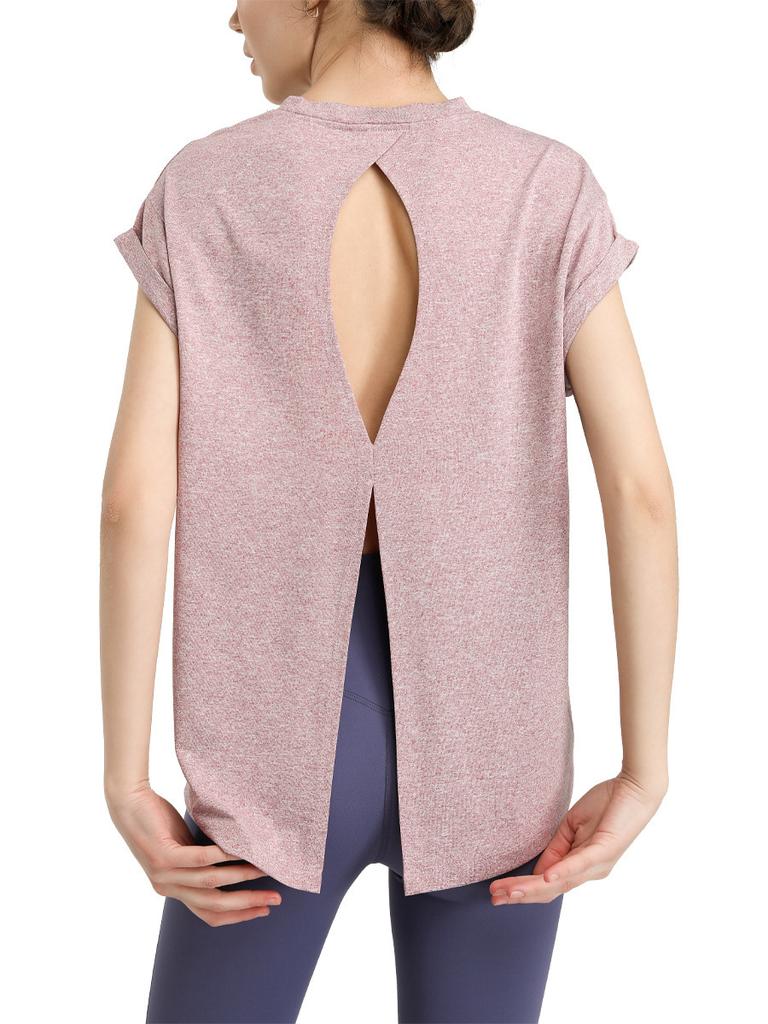 Футболка с короткими рукавами для фитнеса, быстросохнущая спортивная блузка, летняя одежда для йоги, топы для йоги, одежда для бега и фитнеса для женщин