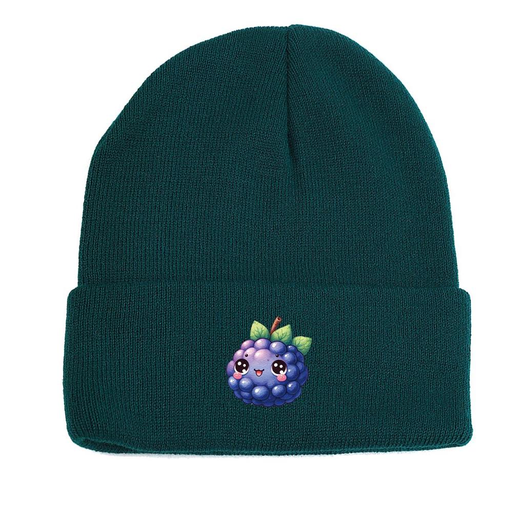 Cartoon Grape Winter Knit Cap Beanie, Fruit Skull Cap Cuff Autumn Leisure Gorro Knitted Hat Beanie