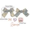Ins Style Denim Bow Shoe Charm Trendy Rhinestone Bowknot Shoe Decoration Kit Creative Vintage Shoe Buckle Holiday Gifts