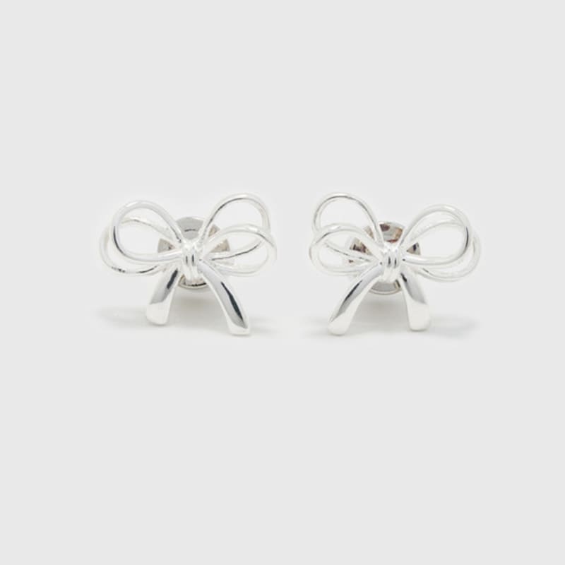 ADAUL Cubic ribbon earring - silver