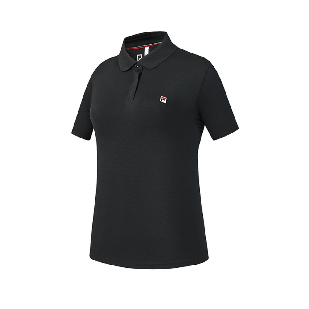 Fila Теннис Простой Классический Базовый Спортивный Повседневный Удобный Универсальный Дышащий С коротким рукавом Поло Женские топы Легендарно-Синий A11W623104FNV