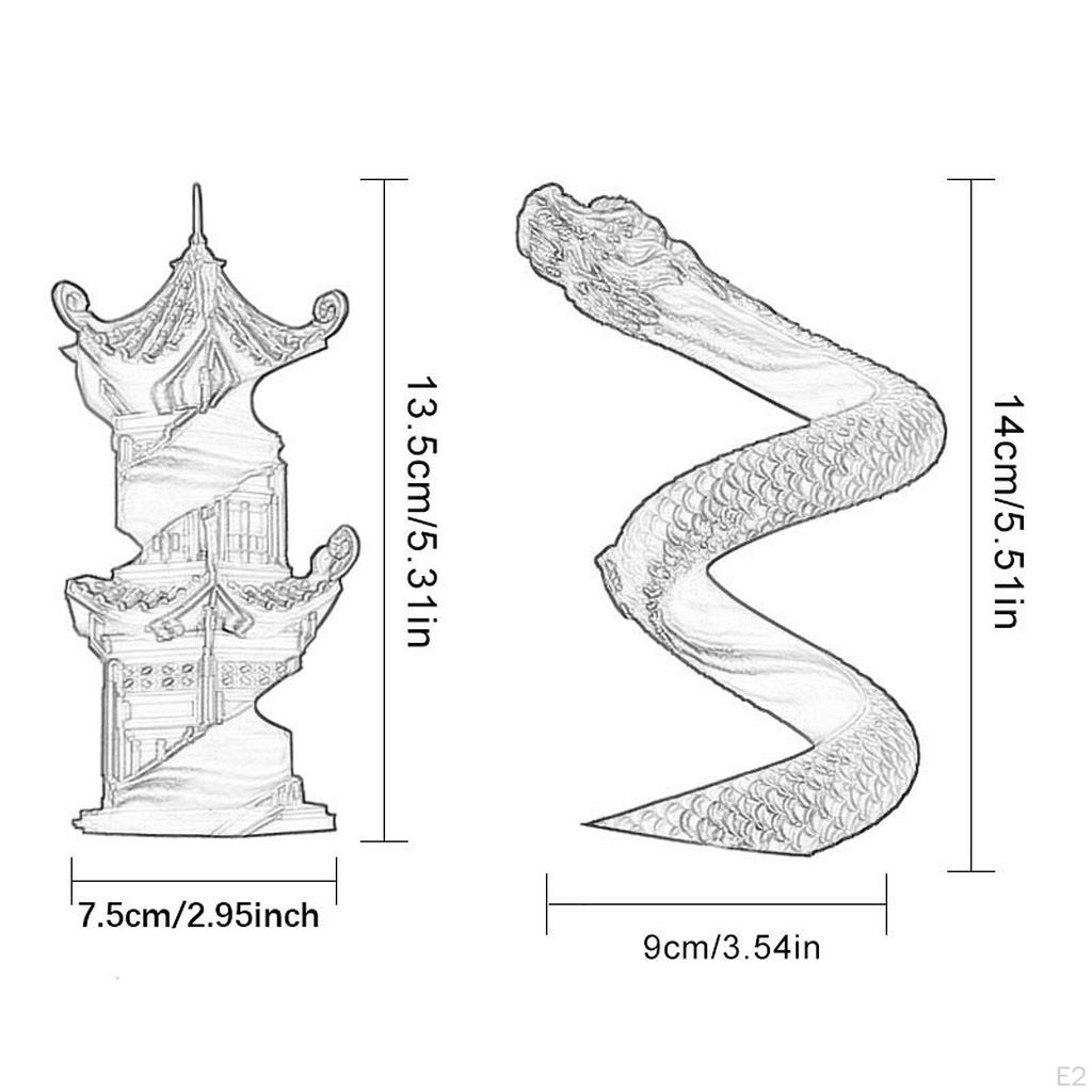 3D-печатная игрушка Swirl Loong, спиральные башни, статуэтка из смолы, подарок на день рождения, настольный декор для стола