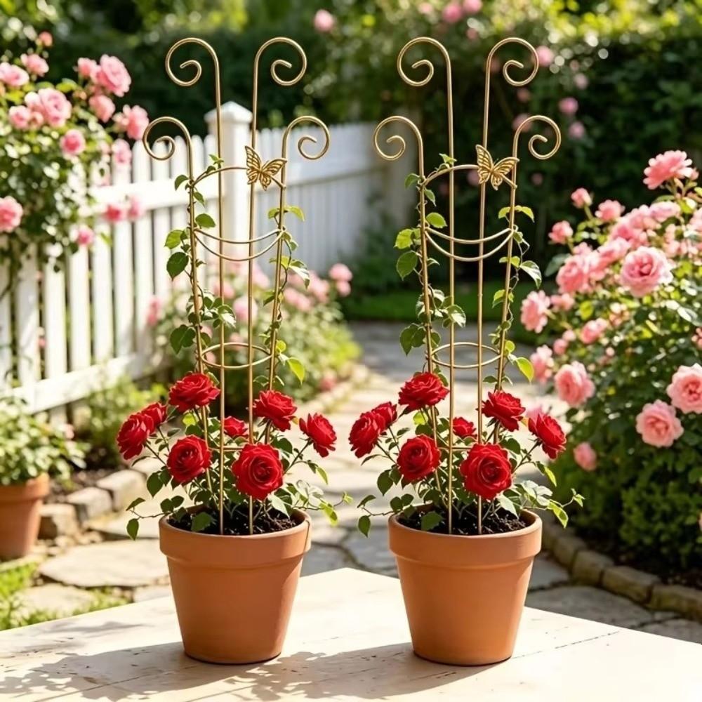 Butterfly Shaped Plant Climbing Trellis Strong Load Bearing Vine Climbing Rack Potted Plants