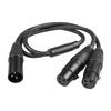 50cm XLR Splitter Cable 3Pin XLR Splitter Male To 2 Female Cable 1 Male To 2 Female XLR Y Splitter XLR Y Splitter Cable