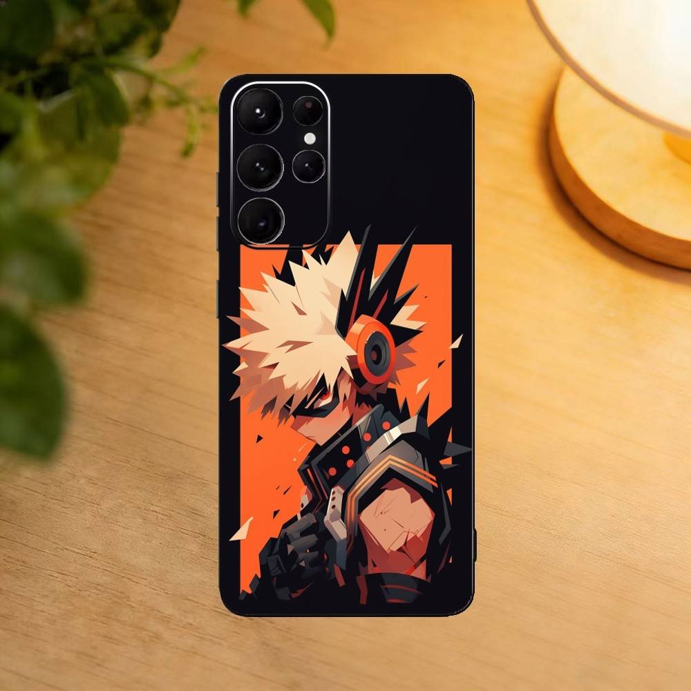 Bakugo A-Аниме K-Кацуки Чехол для телефона Для Samsung S25,24,21,22,23,30,Ultra,20,Plus,Fe,Lite,Note Мягкий Черный Чехол
