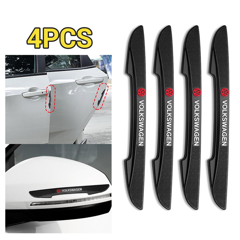 4Pcs Car Door Bumper Strip Guards Side Anti-collision Protector Sticker for Volkswagen VW 4Motion Touareg GTI Magotan CC Touareg zk6