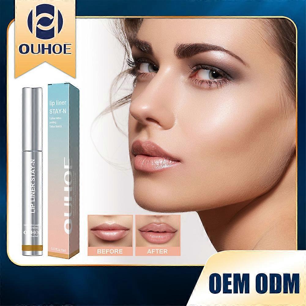 Removable Lip Liner Set,Pencil-Peel Off Lip Liner Tattoo,Long Lasting Peel Off Lip Stain Matte Waterproof Lip Liner Pencil with Hyaluronic Acid & Vita