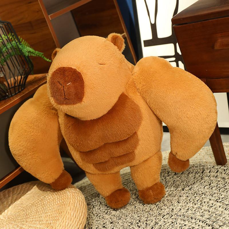Capybara Muscle Plush Toy Animal Pillow Stuffed Birthdays Gifts Room Decoration