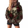 3D Large Size Hoodie Loose Comfortable Top Women's Print Rope Hooded Hoodies