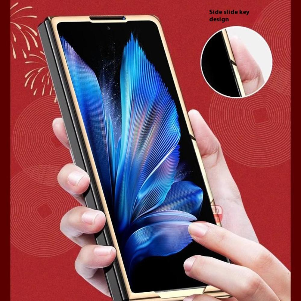 Для vivo X Fold3 Чехол из ПУ кожи Жесткий ПК Складной чехол для телефона