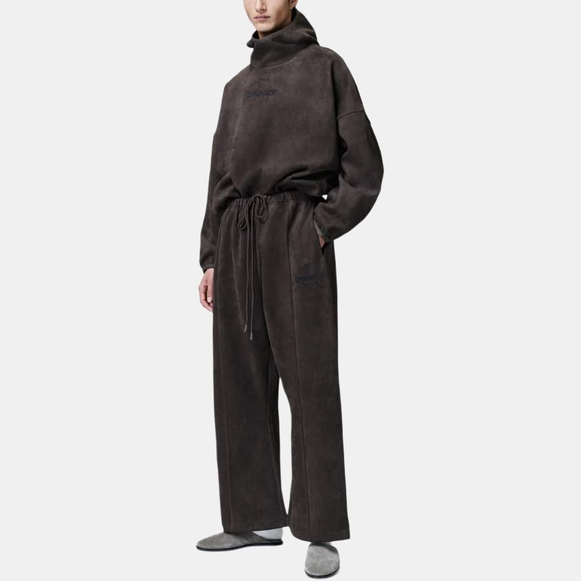Fear of God Essentials Замшевая Флисовая Современная Толстовка Коричневая Мужские Топы 192HO256943F