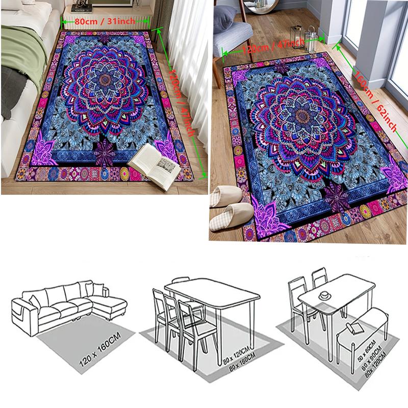 Tiger Pattern Large Carpet Wrinkle Resistant Non-slip Soft Floor Mats for Home Living Room Decoration Bedroom Kitchen Area Rugs