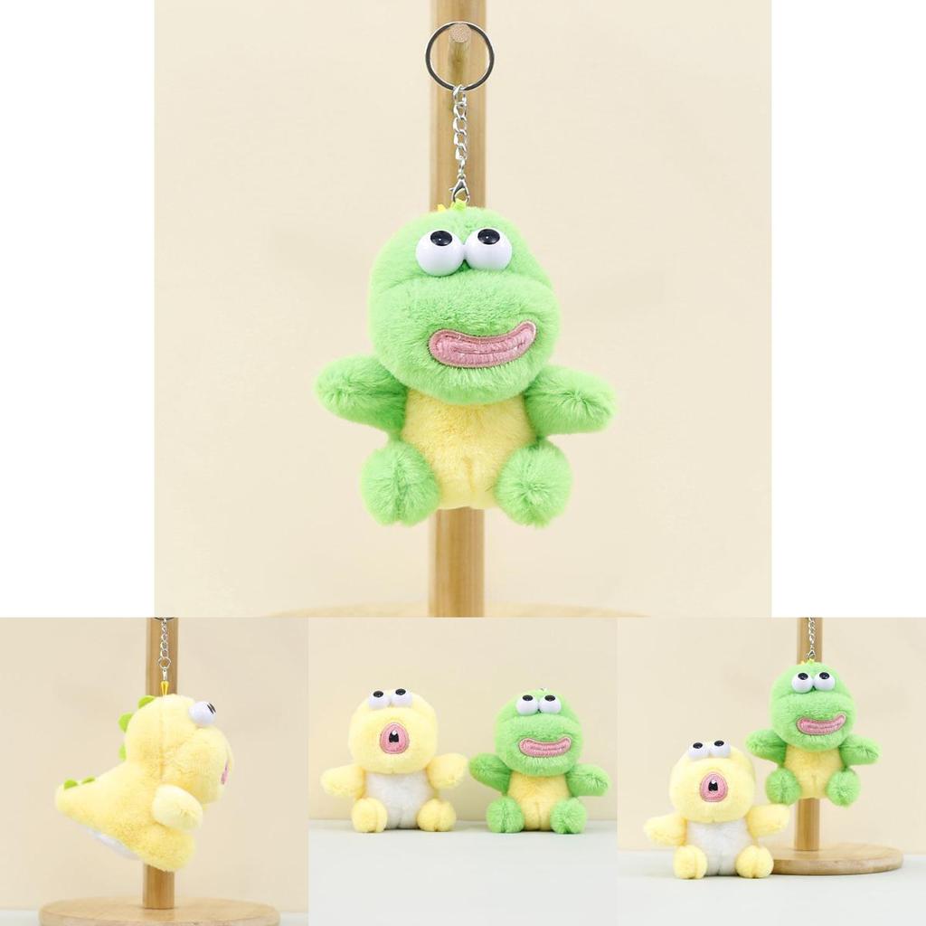 Lovely Green Dinosaur Plush Keychain For Couples Cute And Soft Bag Ornament