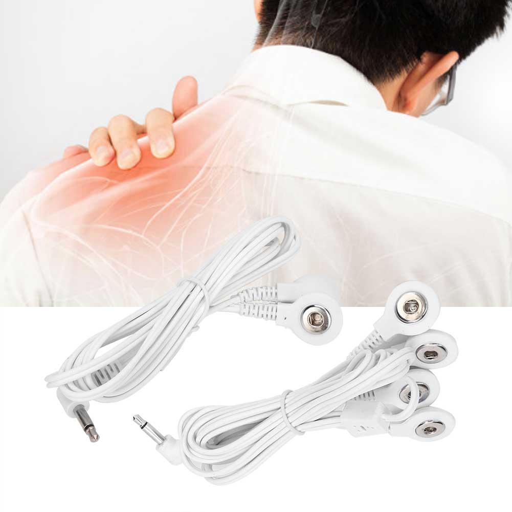 10 шт. 3,5 мм Электродные отводящие провода кабеля кнопочного типа для аппарата ТЭНС для физиотерапии