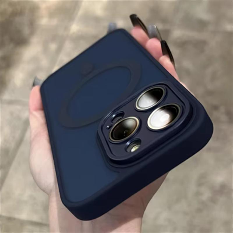 Матовый чехол Magsafe Magnetic Case для iPhone 16 15 Pro Max 14 13 12 11 матовый полупрозрачный беспроводной зарядный противоударный бампер