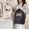 Cute Dachshund Polka Dot Backpack Large-Capacity Casual Student Schoolbag Delicate Personality Trendy Travel Bag Gifts
