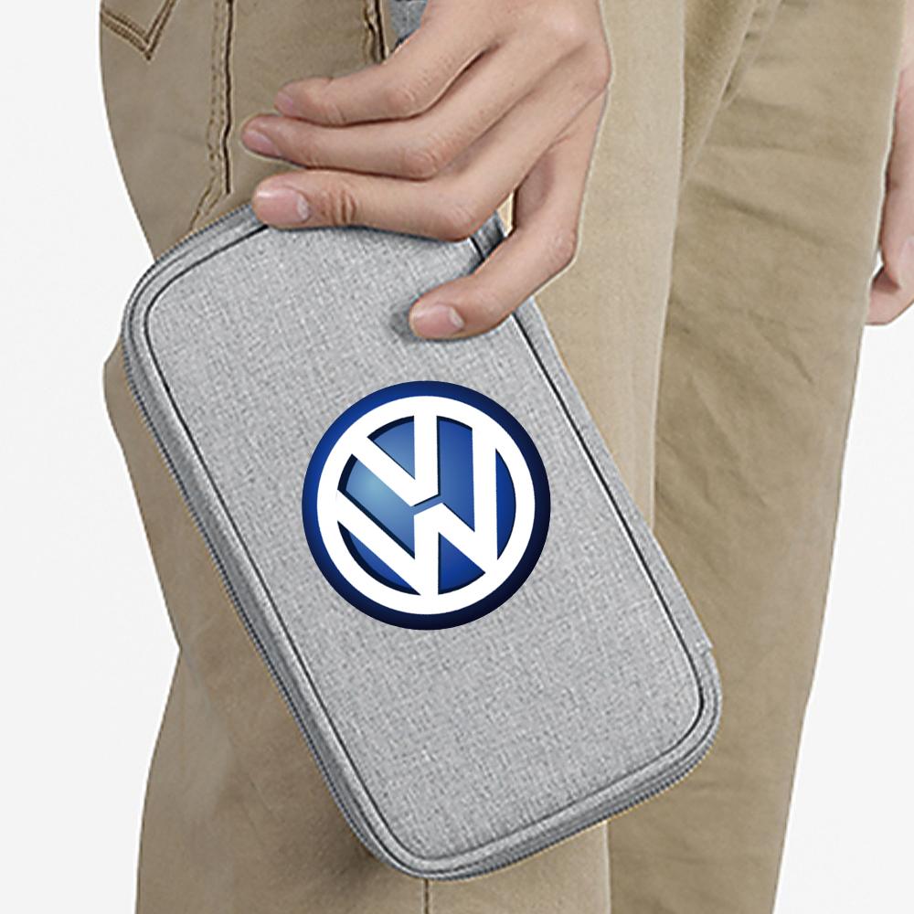 Car Storage Bag USB Data Cable Organizer Auto Storage Accessories cover For Volkswagen VW Polo Jetta Golf 8 Passat 4Motion Caddy GV3U8