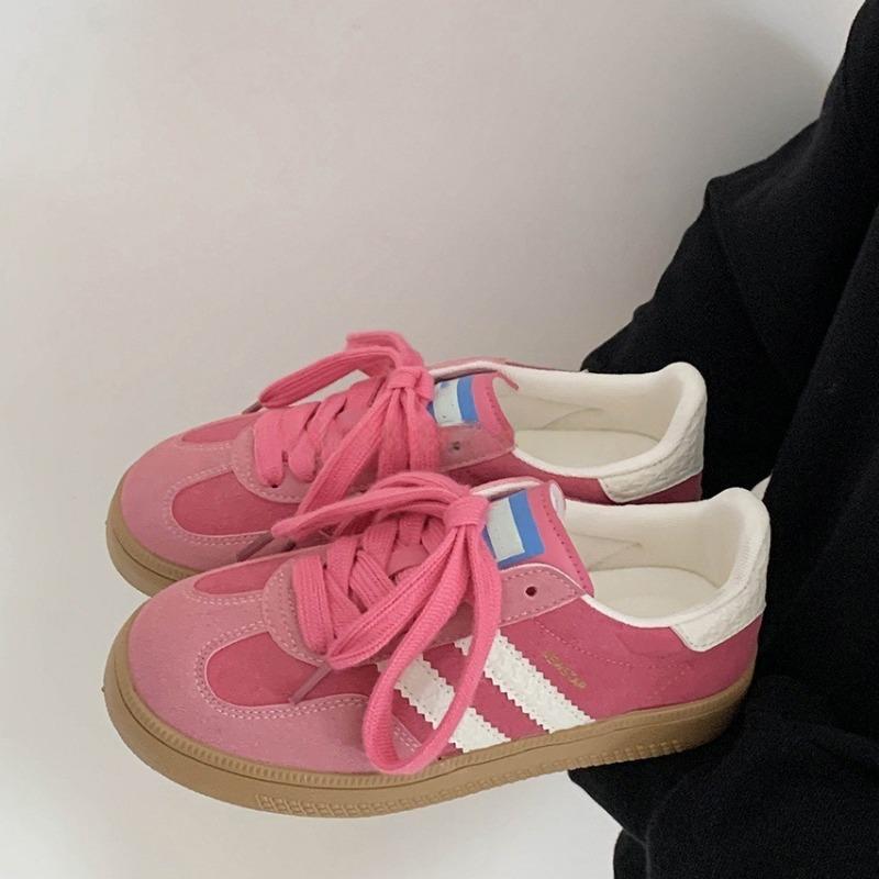 Retro Women's Spring and Autumn New Flat-bottomed Sports Casual Shoes Color Matching Fashion Board Shoes Women
