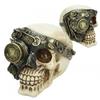 [Q9459] - Beige 'Skull' Resin Figurine (steampunk) - 14. 8x11. 7x11cm